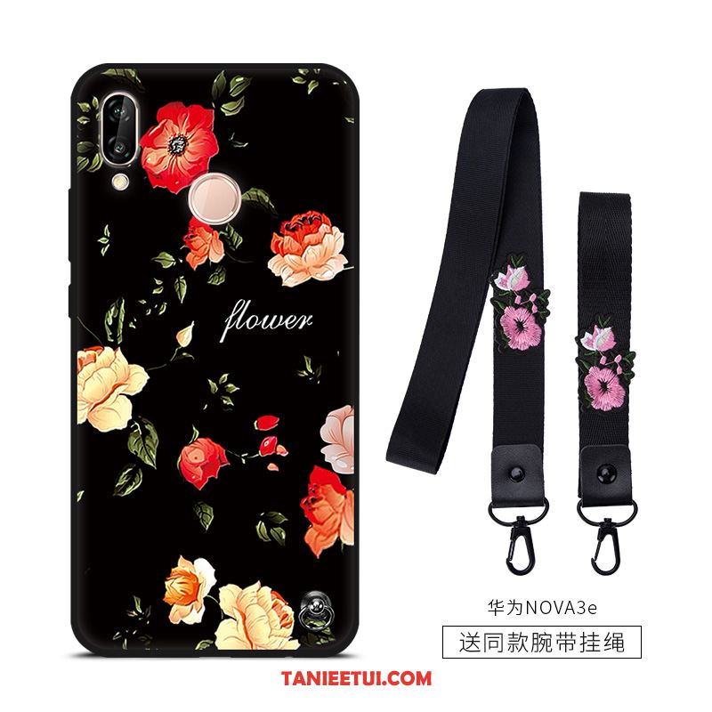 Etui Huawei Nova 3e Nubuku Świeży Osobowość, Obudowa Huawei Nova 3e All Inclusive Czarny Silikonowe