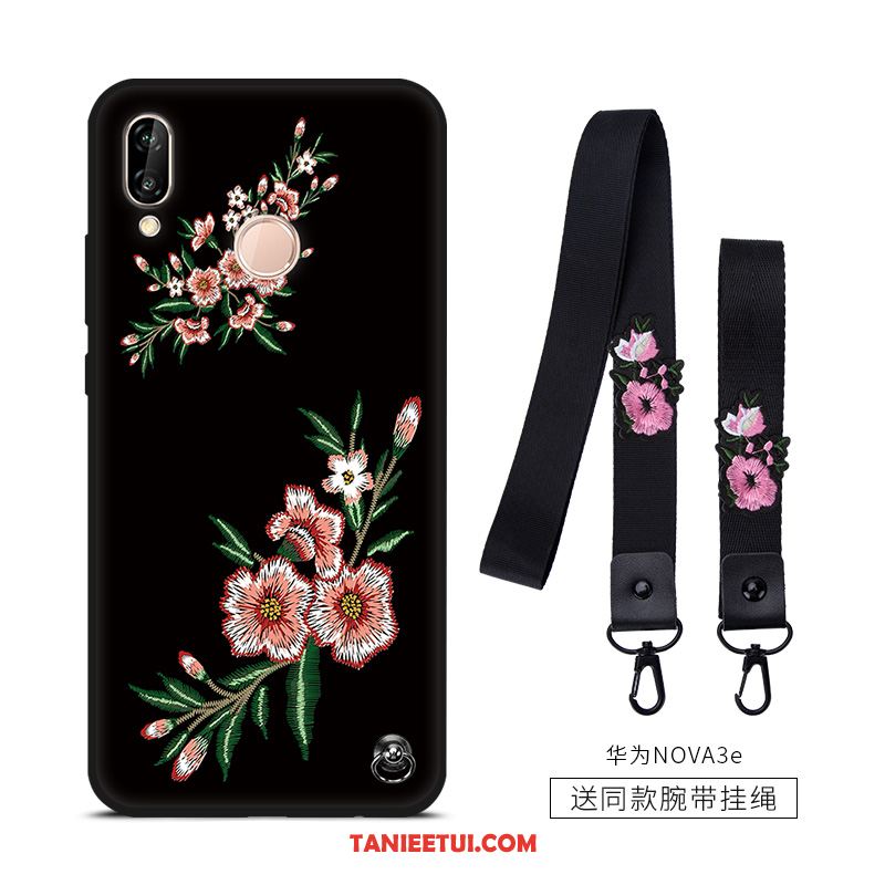 Etui Huawei Nova 3e Nubuku Świeży Osobowość, Obudowa Huawei Nova 3e All Inclusive Czarny Silikonowe