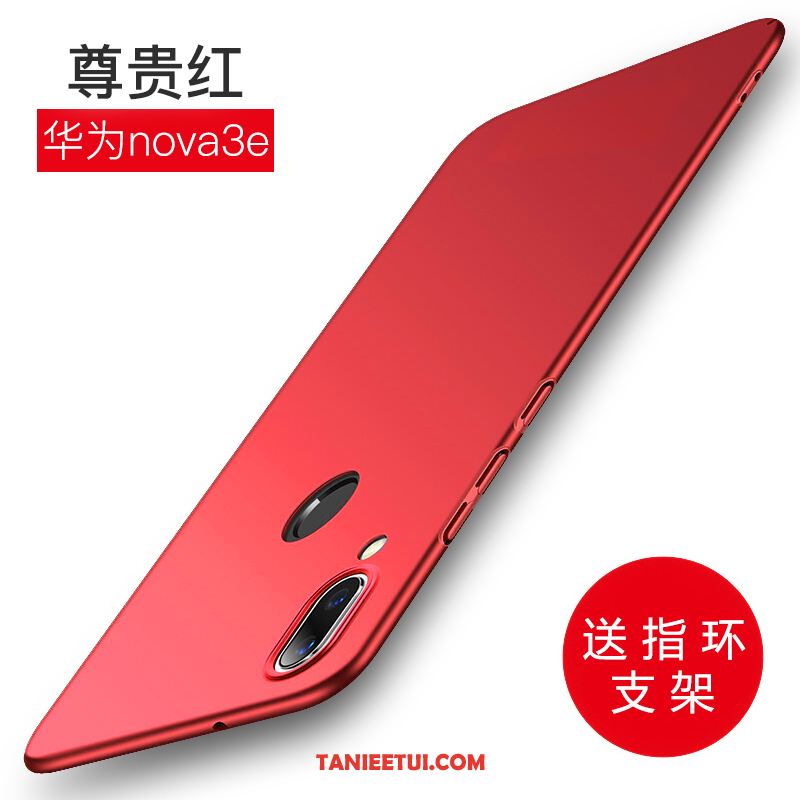 Etui Huawei Nova 3e Odporne Na Zużycie Kreatywne Cienkie, Obudowa Huawei Nova 3e Silikonowe Trudno Czerwony