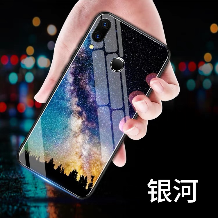 Etui Huawei Nova 3e Tendencja Modna Marka Niebieski, Obudowa Huawei Nova 3e Gwiaździsty Szkło All Inclusive