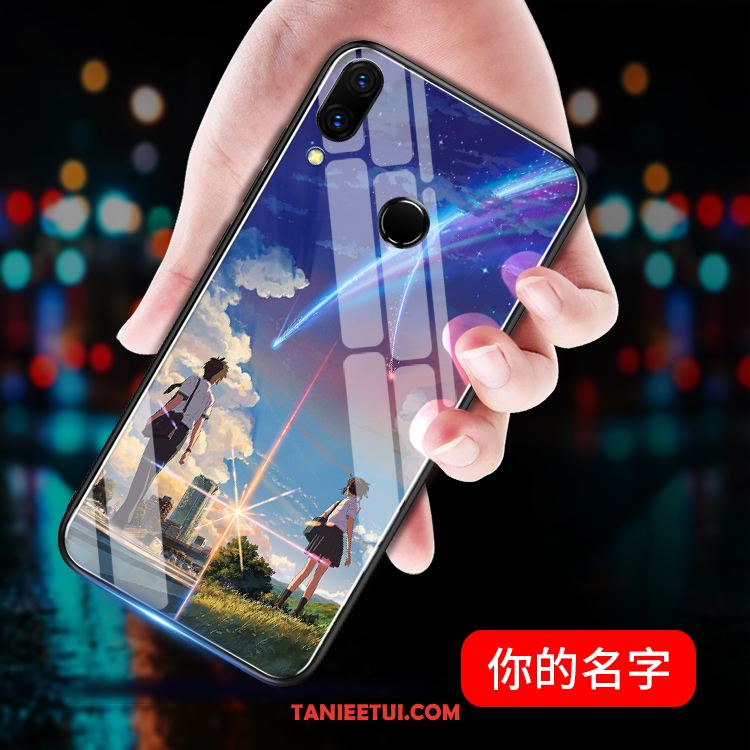 Etui Huawei Nova 3e Tendencja Modna Marka Niebieski, Obudowa Huawei Nova 3e Gwiaździsty Szkło All Inclusive