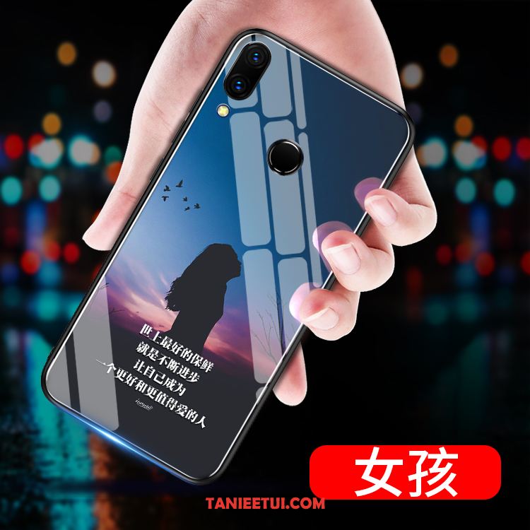 Etui Huawei Nova 3e Tendencja Modna Marka Niebieski, Obudowa Huawei Nova 3e Gwiaździsty Szkło All Inclusive