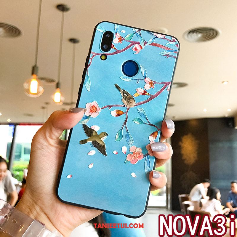 Etui Huawei Nova 3i All Inclusive Biały Kwiatowa, Futerał Huawei Nova 3i Wiszące Ozdoby Miękki Anti-fall