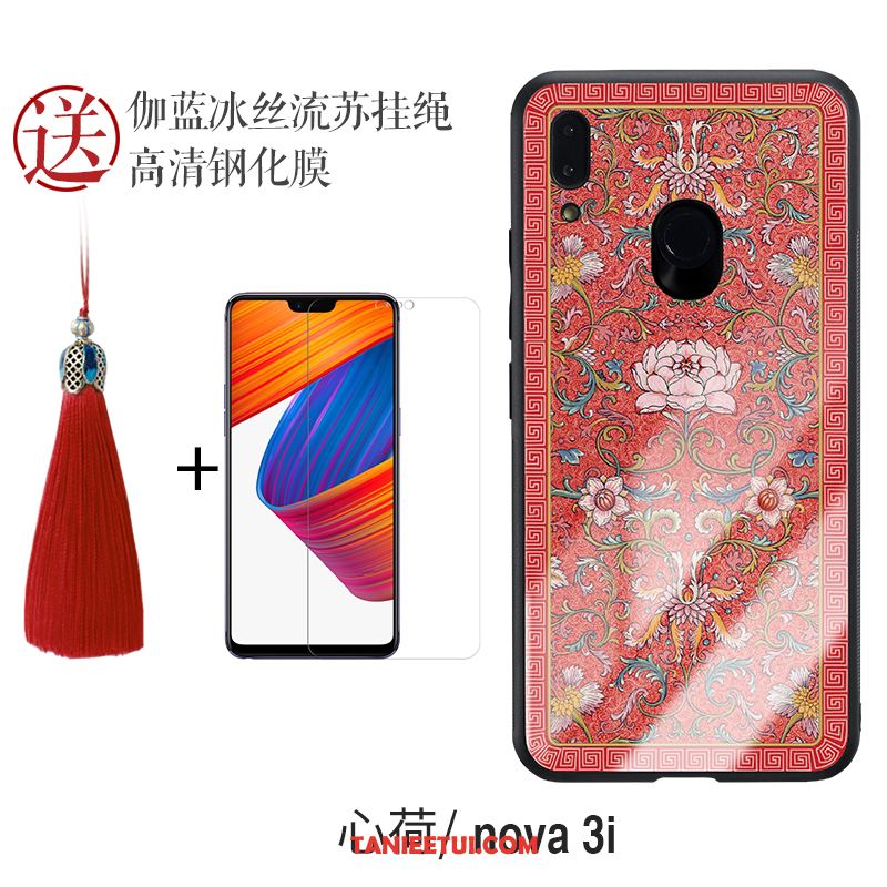 Etui Huawei Nova 3i Chiński Styl Telefon Komórkowy Anti-fall, Obudowa Huawei Nova 3i Zielony Z Frędzlami Modna Marka