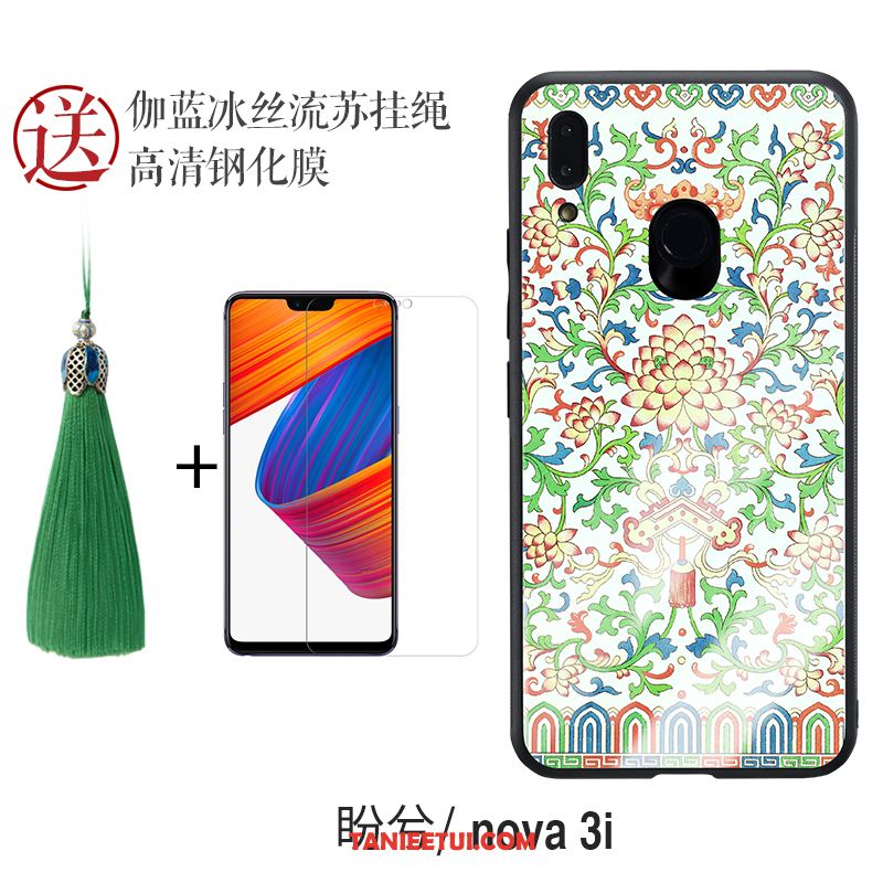 Etui Huawei Nova 3i Chiński Styl Telefon Komórkowy Anti-fall, Obudowa Huawei Nova 3i Zielony Z Frędzlami Modna Marka