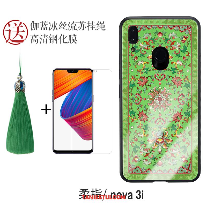 Etui Huawei Nova 3i Chiński Styl Telefon Komórkowy Anti-fall, Obudowa Huawei Nova 3i Zielony Z Frędzlami Modna Marka