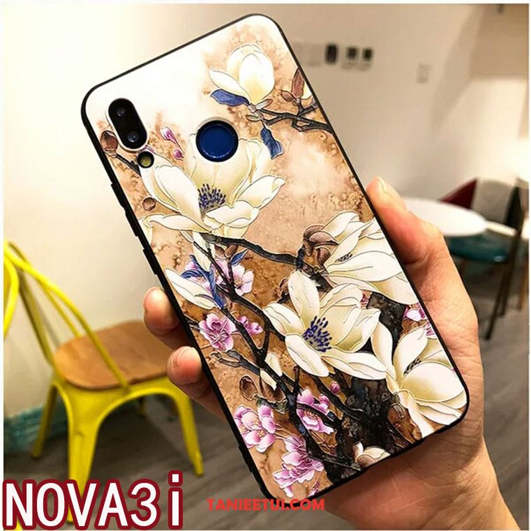 Etui Huawei Nova 3i Relief All Inclusive Kwiatowa, Futerał Huawei Nova 3i Miękki Wiszące Ozdoby Świeży