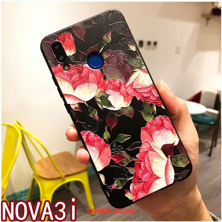 Etui Huawei Nova 3i Relief All Inclusive Kwiatowa, Futerał Huawei Nova 3i Miękki Wiszące Ozdoby Świeży