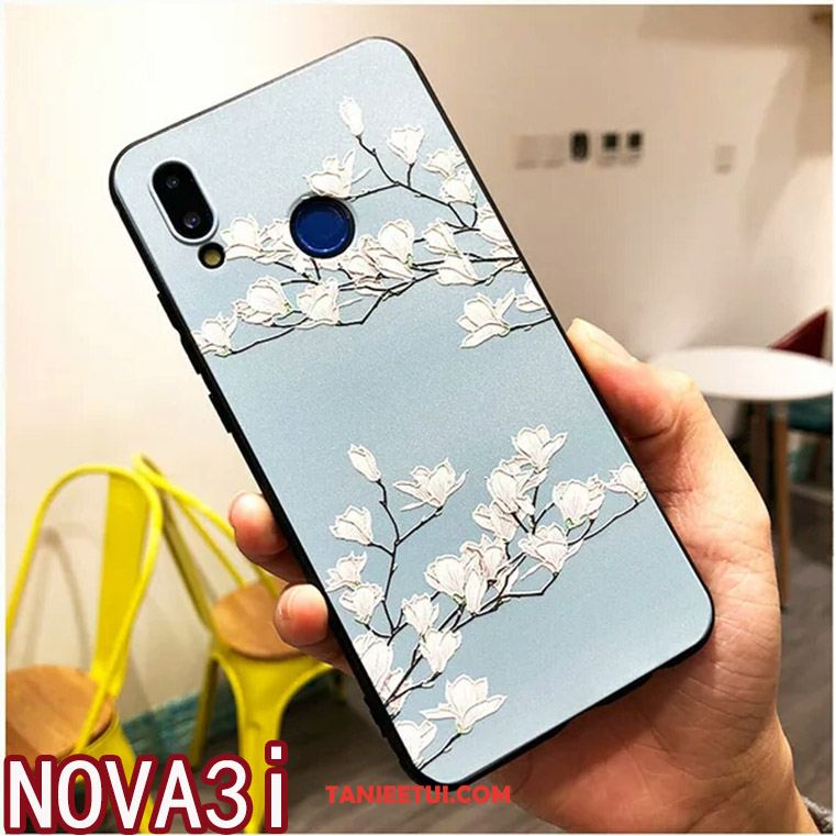 Etui Huawei Nova 3i Relief All Inclusive Kwiatowa, Futerał Huawei Nova 3i Miękki Wiszące Ozdoby Świeży