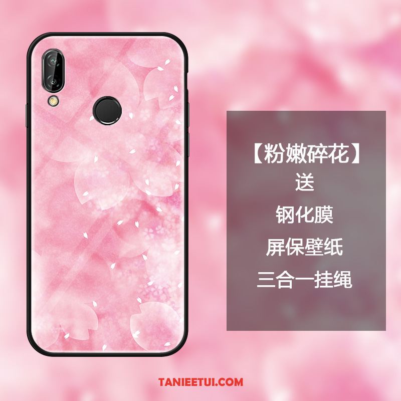 Etui Huawei Nova 3i Sakura Szkło Kreatywne, Futerał Huawei Nova 3i Wiszące Ozdoby Osobowość Sztuka