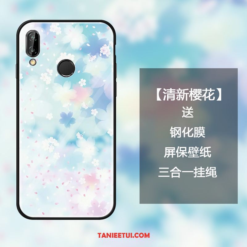 Etui Huawei Nova 3i Sakura Szkło Kreatywne, Futerał Huawei Nova 3i Wiszące Ozdoby Osobowość Sztuka