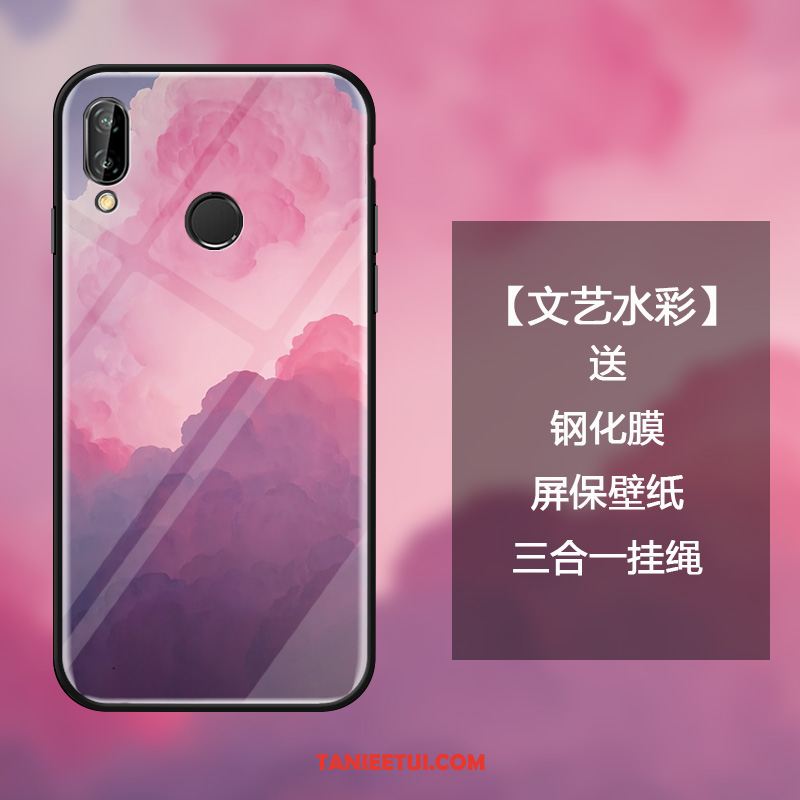 Etui Huawei Nova 3i Sakura Szkło Kreatywne, Futerał Huawei Nova 3i Wiszące Ozdoby Osobowość Sztuka