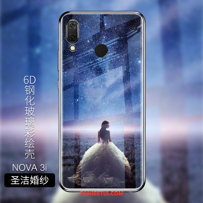 Etui Huawei Nova 3i Silikonowe Szkło Hartowane Miękki, Pokrowce Huawei Nova 3i Niebieski Telefon Komórkowy Dostosowane