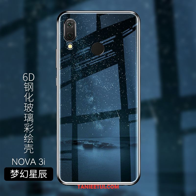 Etui Huawei Nova 3i Silikonowe Szkło Hartowane Miękki, Pokrowce Huawei Nova 3i Niebieski Telefon Komórkowy Dostosowane