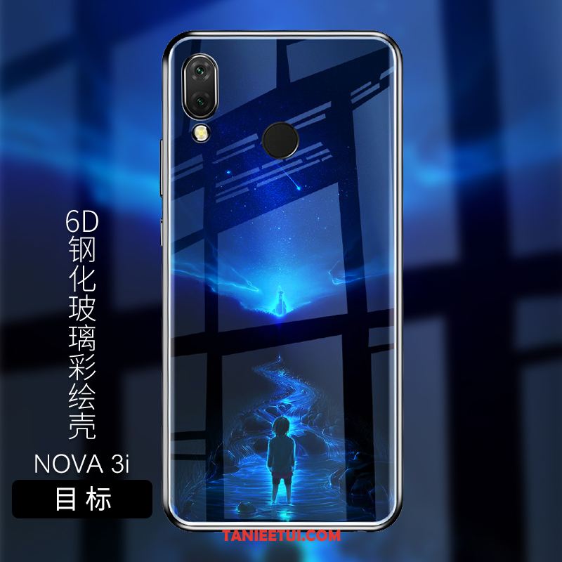 Etui Huawei Nova 3i Silikonowe Szkło Hartowane Miękki, Pokrowce Huawei Nova 3i Niebieski Telefon Komórkowy Dostosowane