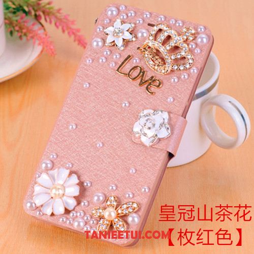 Etui Huawei Nova 3i Telefon Komórkowy Klapa Skórzany Futerał, Obudowa Huawei Nova 3i Anti-fall Biały Rhinestone