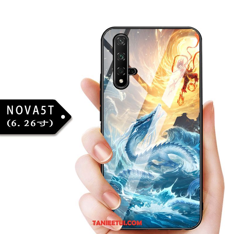 Etui Huawei Nova 5t Anti-fall Szkło Cienka, Obudowa Huawei Nova 5t Dostosowane Telefon Komórkowy Niebieski