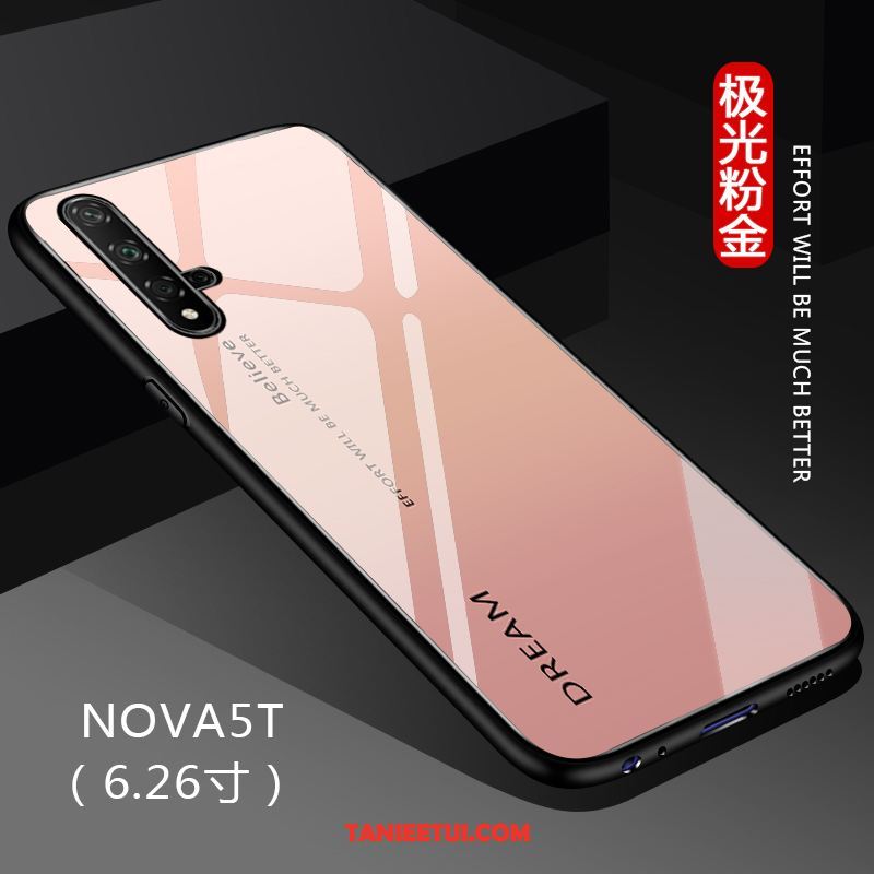 Etui Huawei Nova 5t Jednolity Kolor Gradient Czarny, Pokrowce Huawei Nova 5t All Inclusive Czerwony Netto Ochraniacz