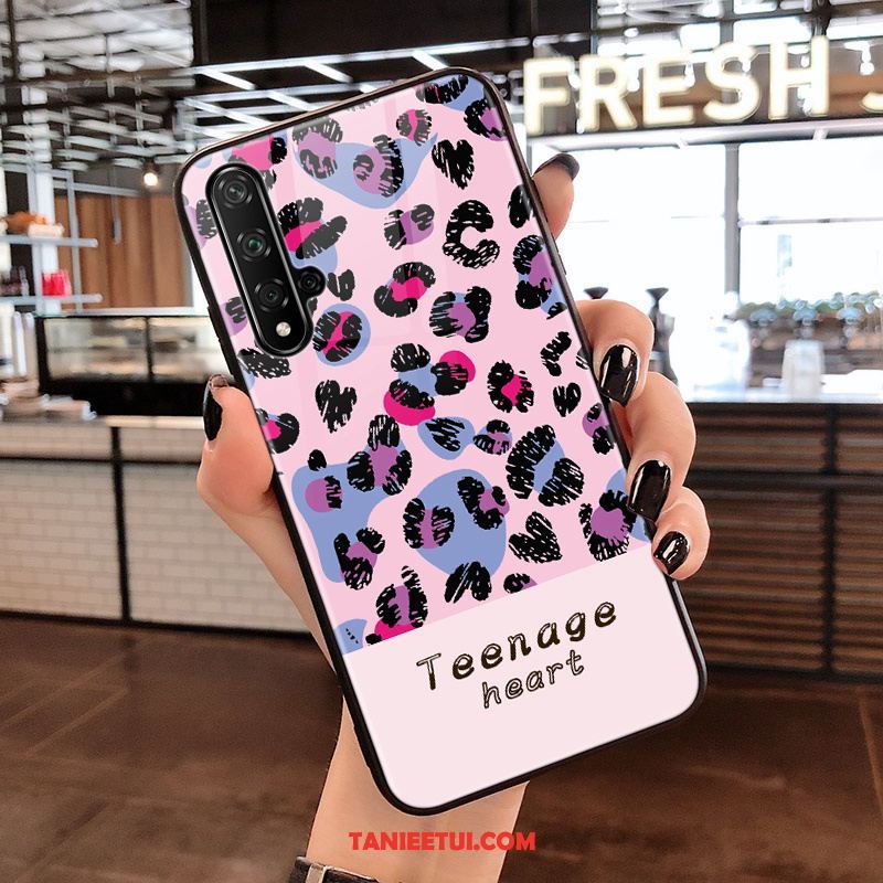 Etui Huawei Nova 5t Lampart Tendencja Czarny, Obudowa Huawei Nova 5t Telefon Komórkowy Szkło Hartowane Ochraniacz