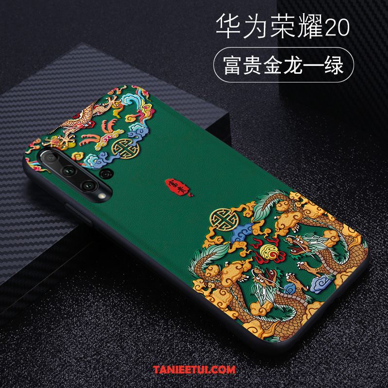 Etui Huawei Nova 5t Vintage Żółty Wisiorek, Obudowa Huawei Nova 5t Ring Kreatywne Zielony