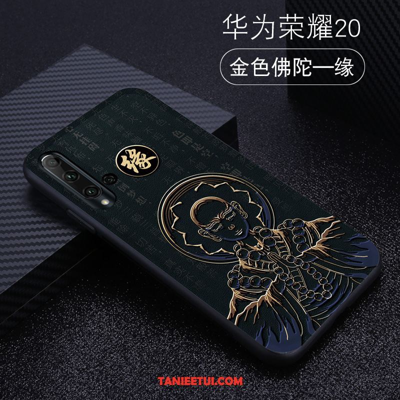 Etui Huawei Nova 5t Vintage Żółty Wisiorek, Obudowa Huawei Nova 5t Ring Kreatywne Zielony