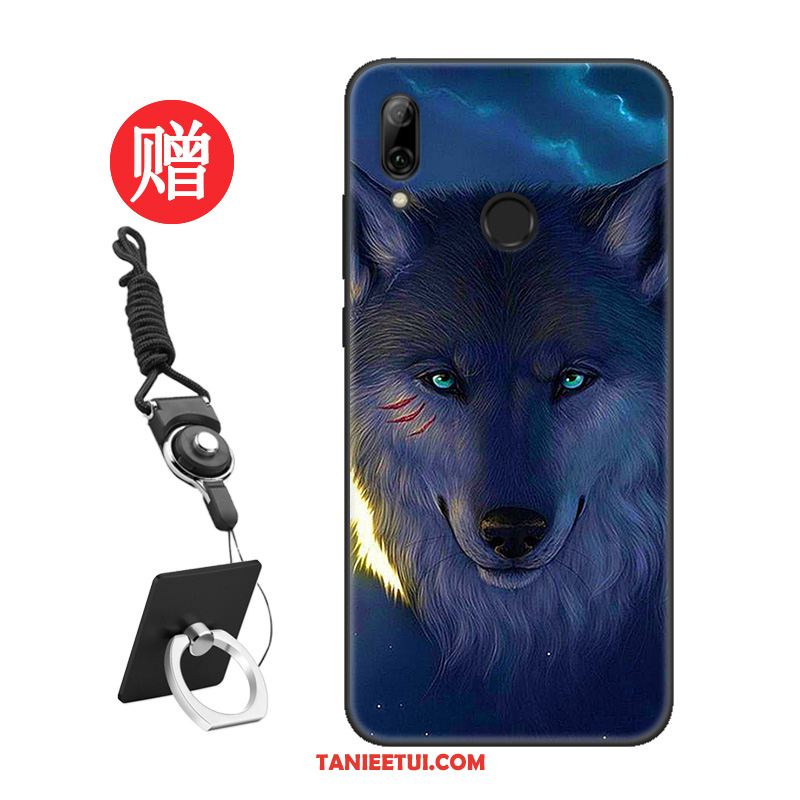 Etui Huawei P Smart 2019 Moda Nubuku All Inclusive, Futerał Huawei P Smart 2019 Zakochani Czerwony Netto Niebieski