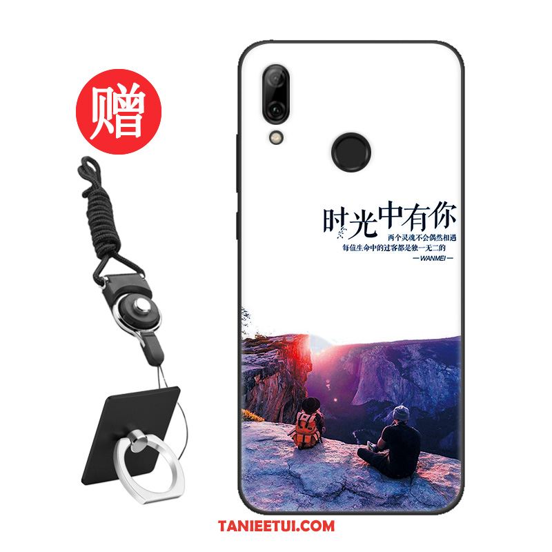 Etui Huawei P Smart 2019 Moda Nubuku All Inclusive, Futerał Huawei P Smart 2019 Zakochani Czerwony Netto Niebieski