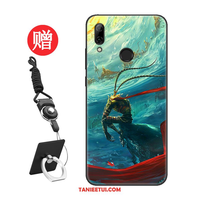 Etui Huawei P Smart 2019 Moda Nubuku All Inclusive, Futerał Huawei P Smart 2019 Zakochani Czerwony Netto Niebieski