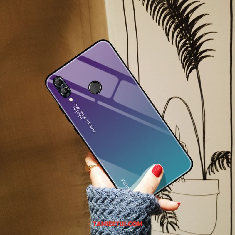 Etui Huawei P Smart 2019 Niebieski Proste Ochraniacz, Obudowa Huawei P Smart 2019 Anti-fall Szkło Hartowane Kolor Gradientu