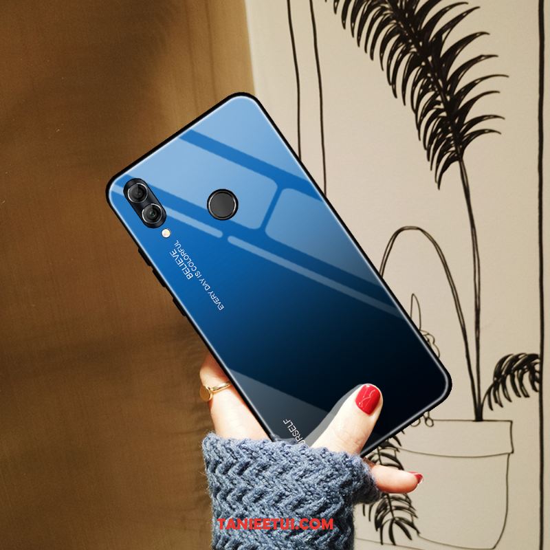 Etui Huawei P Smart 2019 Niebieski Proste Ochraniacz, Obudowa Huawei P Smart 2019 Anti-fall Szkło Hartowane Kolor Gradientu