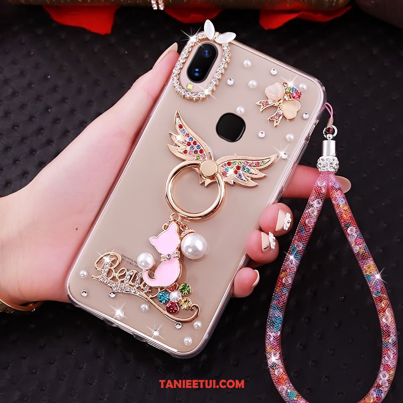 Etui Huawei P Smart+ Miękki Złoto Tendencja, Pokrowce Huawei P Smart+ Wspornik Ochraniacz Rhinestone