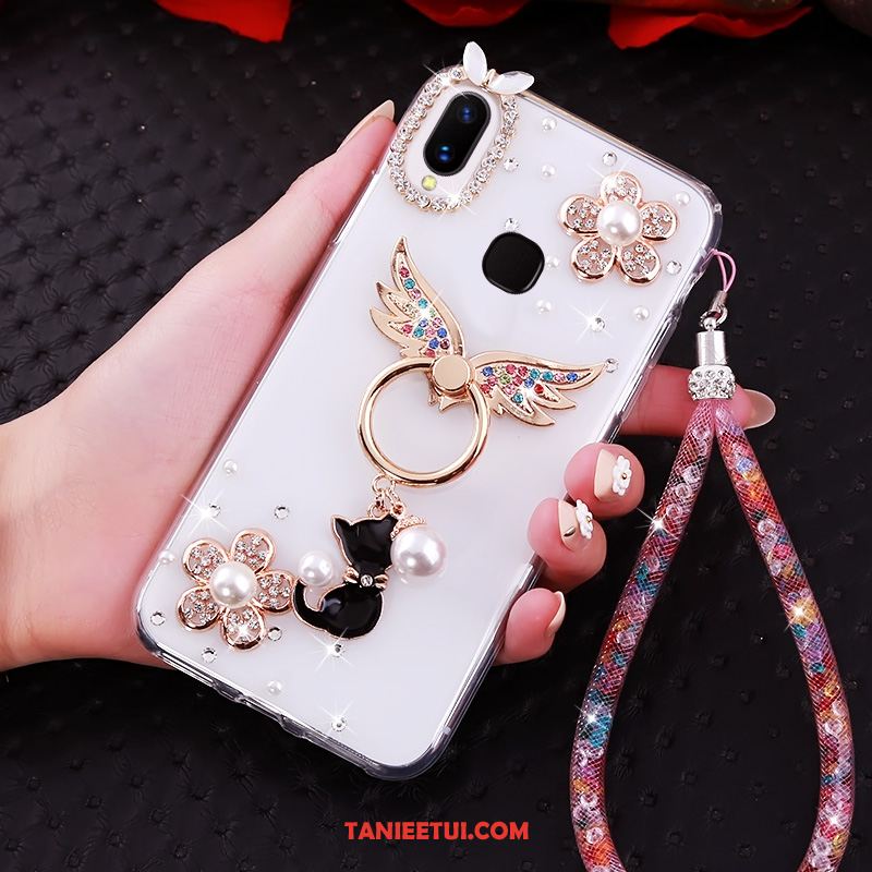 Etui Huawei P Smart+ Miękki Złoto Tendencja, Pokrowce Huawei P Smart+ Wspornik Ochraniacz Rhinestone