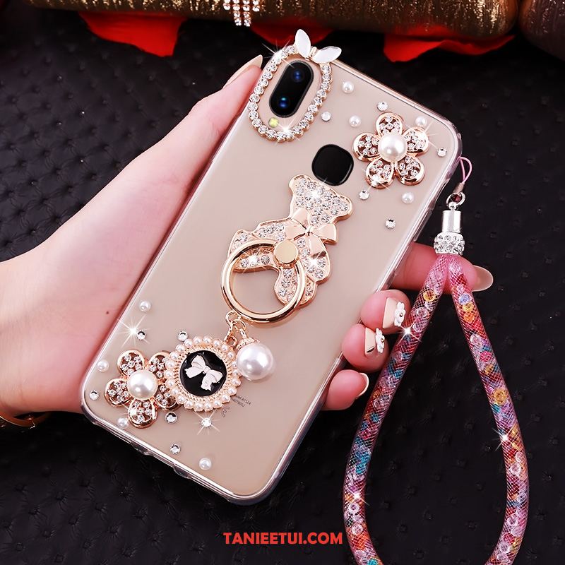 Etui Huawei P Smart+ Miękki Złoto Tendencja, Pokrowce Huawei P Smart+ Wspornik Ochraniacz Rhinestone