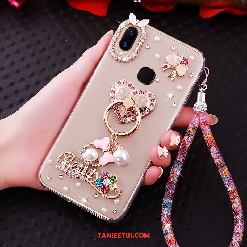 Etui Huawei P Smart+ Miękki Złoto Tendencja, Pokrowce Huawei P Smart+ Wspornik Ochraniacz Rhinestone