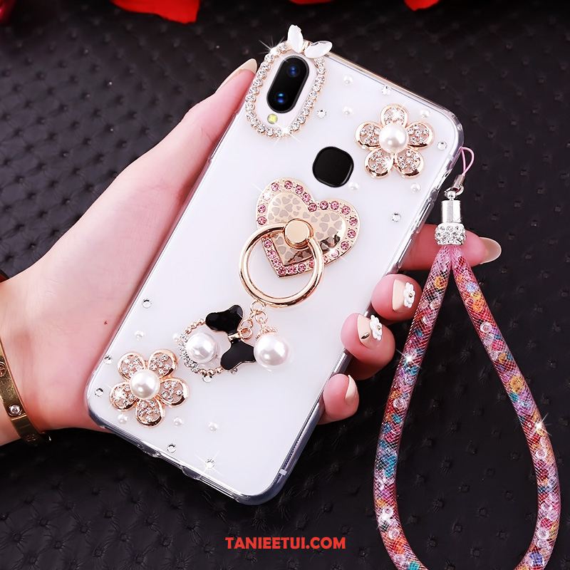 Etui Huawei P Smart+ Miękki Złoto Tendencja, Pokrowce Huawei P Smart+ Wspornik Ochraniacz Rhinestone
