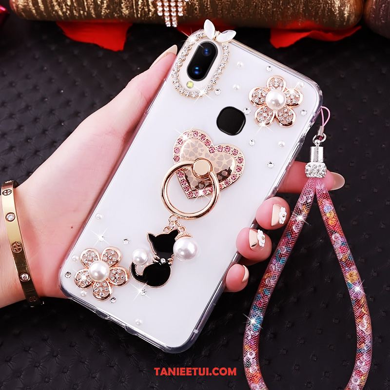Etui Huawei P Smart+ Miękki Złoto Tendencja, Pokrowce Huawei P Smart+ Wspornik Ochraniacz Rhinestone