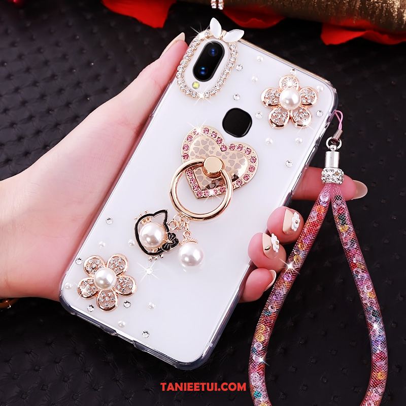Etui Huawei P Smart+ Miękki Złoto Tendencja, Pokrowce Huawei P Smart+ Wspornik Ochraniacz Rhinestone