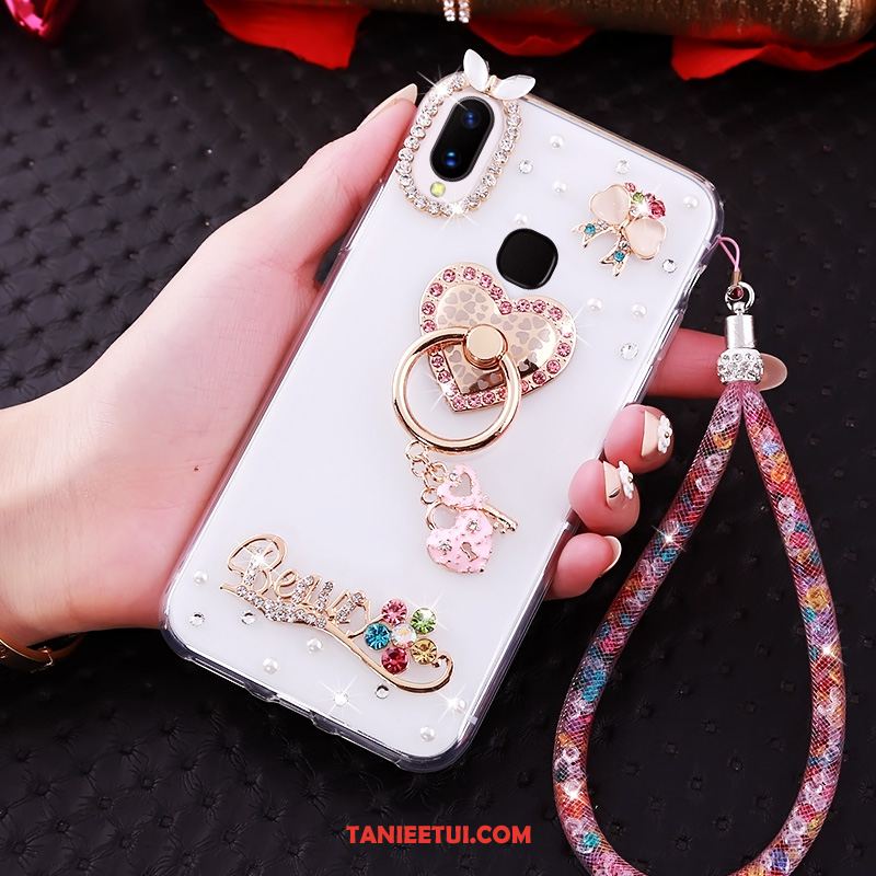 Etui Huawei P Smart+ Miękki Złoto Tendencja, Pokrowce Huawei P Smart+ Wspornik Ochraniacz Rhinestone