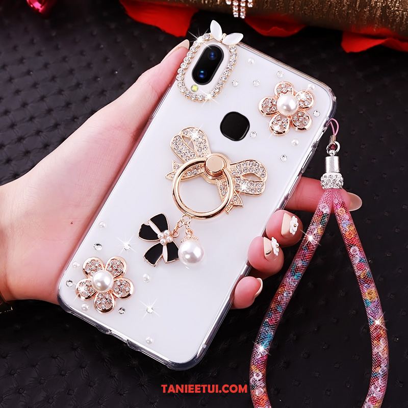 Etui Huawei P Smart+ Miękki Złoto Tendencja, Pokrowce Huawei P Smart+ Wspornik Ochraniacz Rhinestone
