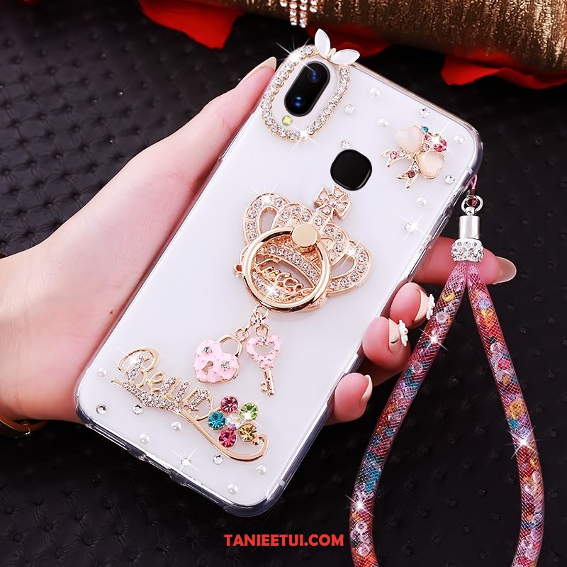 Etui Huawei P Smart+ Miękki Złoto Tendencja, Pokrowce Huawei P Smart+ Wspornik Ochraniacz Rhinestone