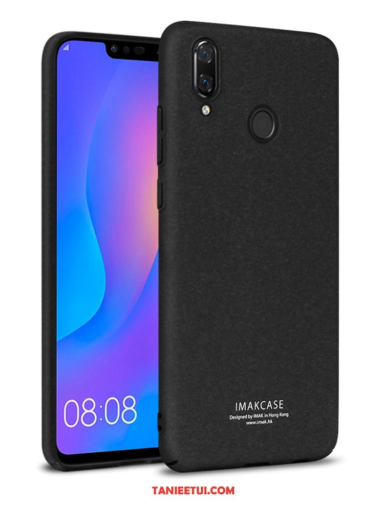 Etui Huawei P Smart+ Ochraniacz Nubuku Czarny, Obudowa Huawei P Smart+ Czerwony Netto Telefon Komórkowy