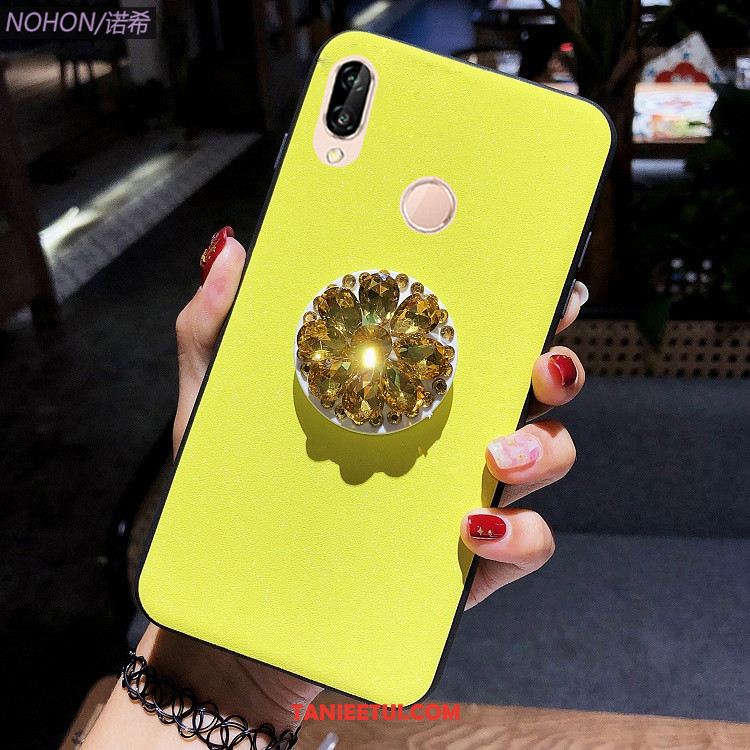 Etui Huawei P Smart+ Ochraniacz Rhinestone Różowe, Obudowa Huawei P Smart+ Tendencja Z Kryształkami Osobowość