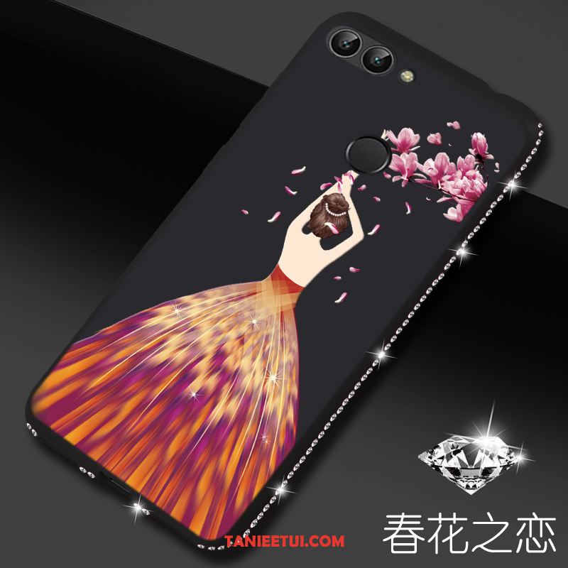 Etui Huawei P Smart Rhinestone Telefon Komórkowy Czerwony, Obudowa Huawei P Smart Kreskówka