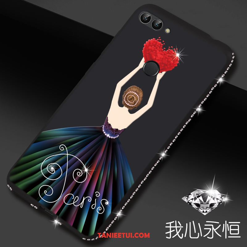 Etui Huawei P Smart Rhinestone Telefon Komórkowy Czerwony, Obudowa Huawei P Smart Kreskówka