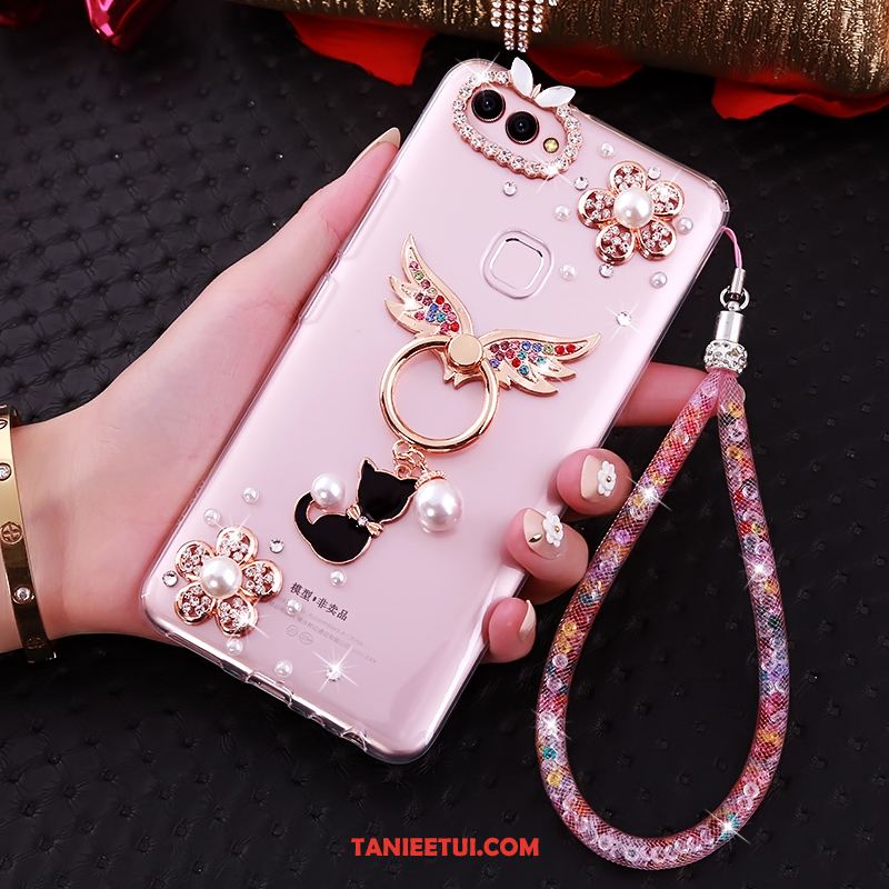 Etui Huawei P Smart Telefon Komórkowy Miękki Ochraniacz, Futerał Huawei P Smart Przezroczysty Rhinestone