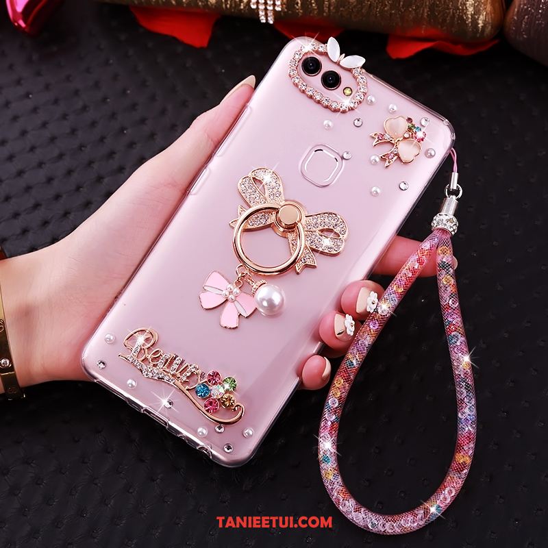 Etui Huawei P Smart Telefon Komórkowy Miękki Ochraniacz, Futerał Huawei P Smart Przezroczysty Rhinestone