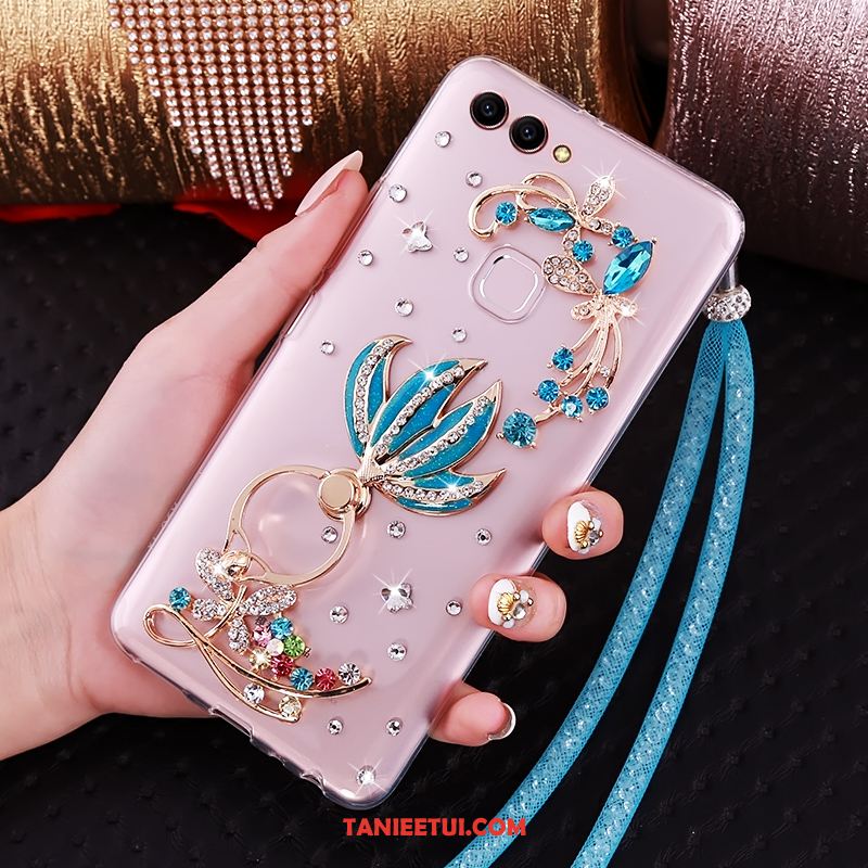 Etui Huawei P Smart Telefon Komórkowy Z Kryształkami Ring, Obudowa Huawei P Smart Wisząca Szyja Rhinestone Wspornik