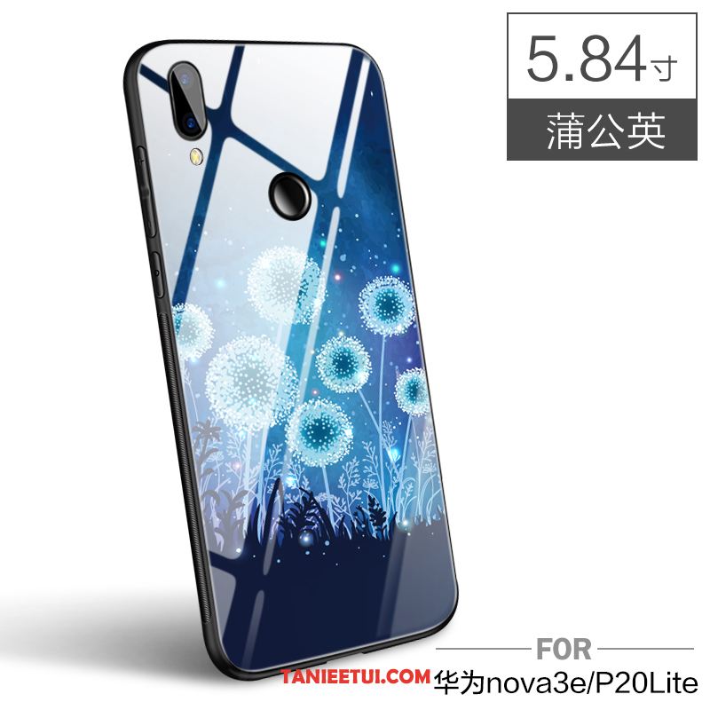 Etui Huawei P Smart+ Tendencja Szkło Ciemno Niebieski, Obudowa Huawei P Smart+ Anti-fall Silikonowe Kreatywne