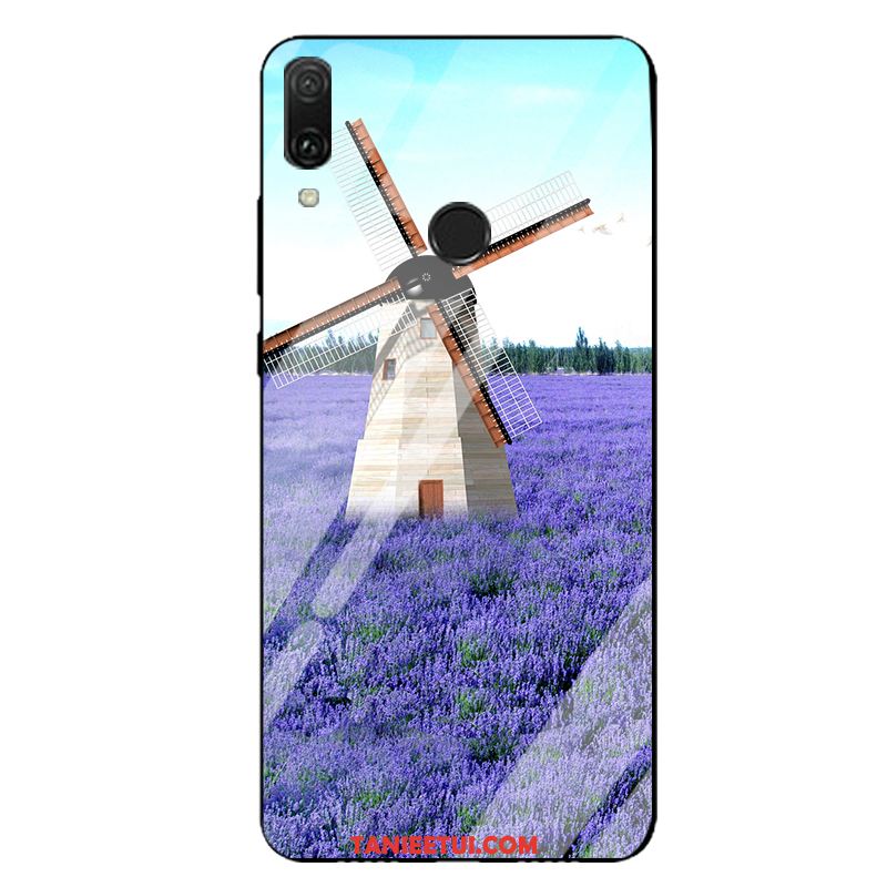 Etui Huawei P Smart Z Szkło Lustro Anti-fall, Obudowa Huawei P Smart Z Sceneria Telefon Komórkowy Purpurowy