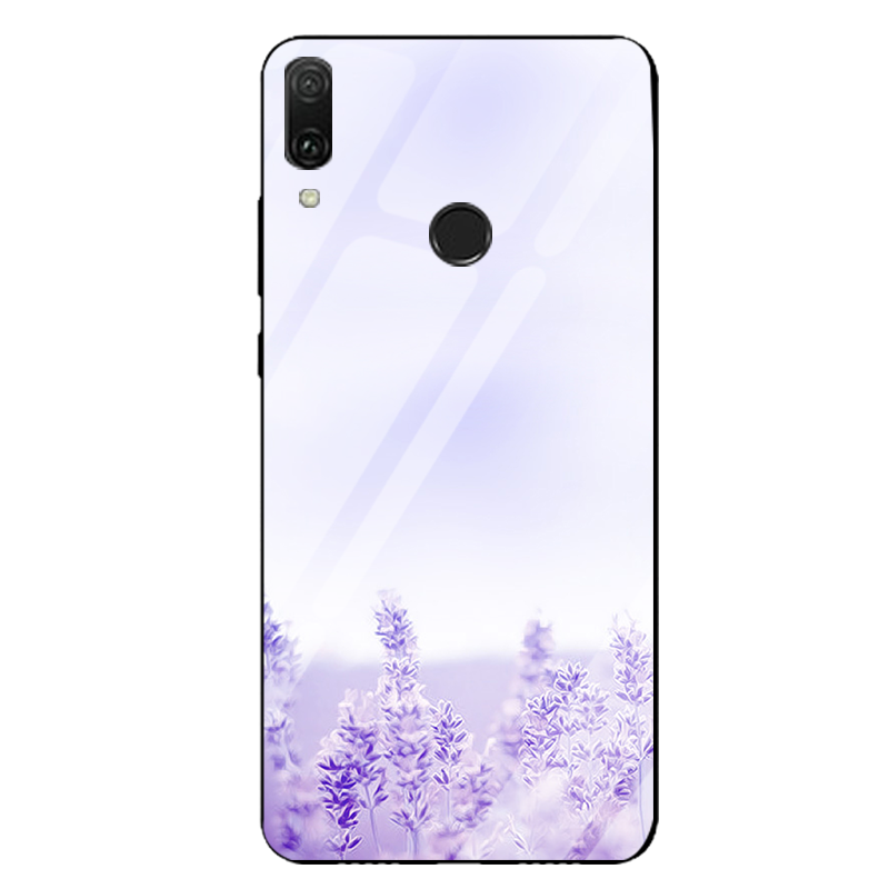 Etui Huawei P Smart Z Szkło Lustro Anti-fall, Obudowa Huawei P Smart Z Sceneria Telefon Komórkowy Purpurowy